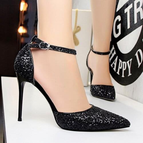 Bling Women Pumps Shoe Ladies Sandals Elegant Shoe For Women Sexy Stiletto Ladies Pumps For Party High Heel Shoes Female Sandals
