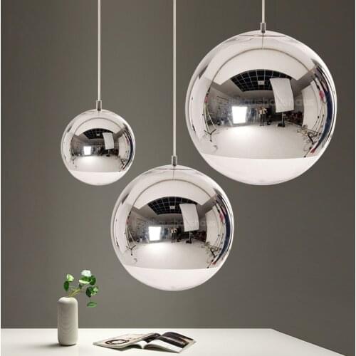 Nordic Modern Plating Glass Ball Pendant Light Restaurant Bedroom Cafe Clothing Store Single Head Indoor Pendant Light