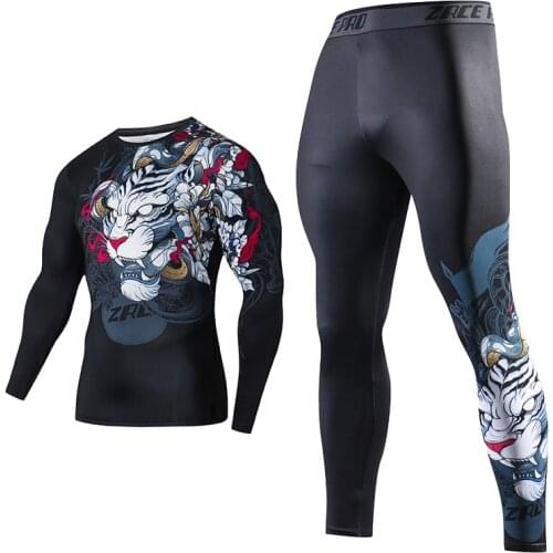 Men Set 3D Print Chinese Style Sports Tracksuit Running Gym Clothes Exercise Jogger Workout Cosplay Plus Size Skinny Men Suits