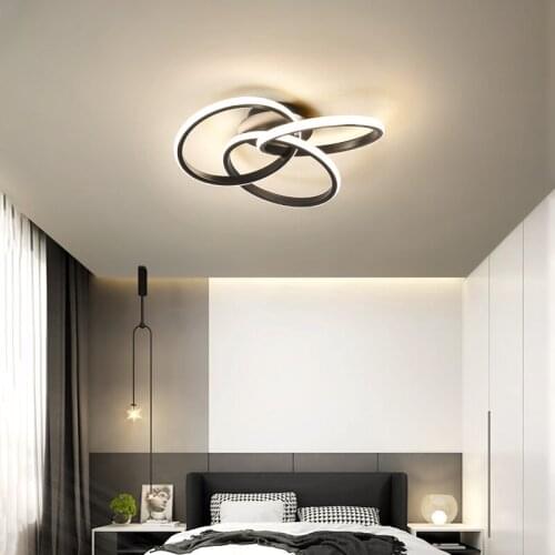 Creativity Black/Gold Modern LED Ceiling Lights Living Room Bedroom Dining Room Kitchen Plafonnier LED Deco Ceiling Lamp Fixture