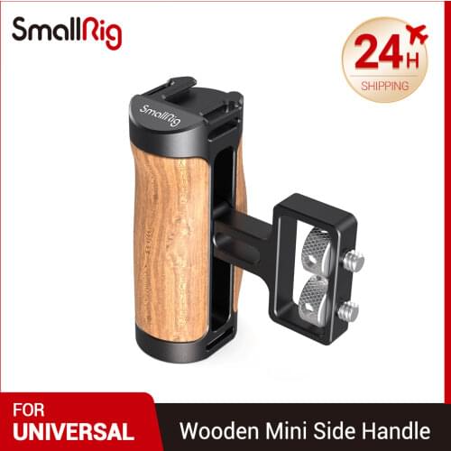 SmallRig Universal DSLR Camera Hand Grip Wooden Mini Side Handle (1/4”-20 Screws) can use w/ SmalRig A6400 A6500 Cage 2913