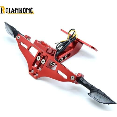 For yamaha kawasaki motorcycle accessories Universal Fender License Plate Bracket Tail fz1 z1000 r3 mt 09 fz6 tmax ninja z750 r6