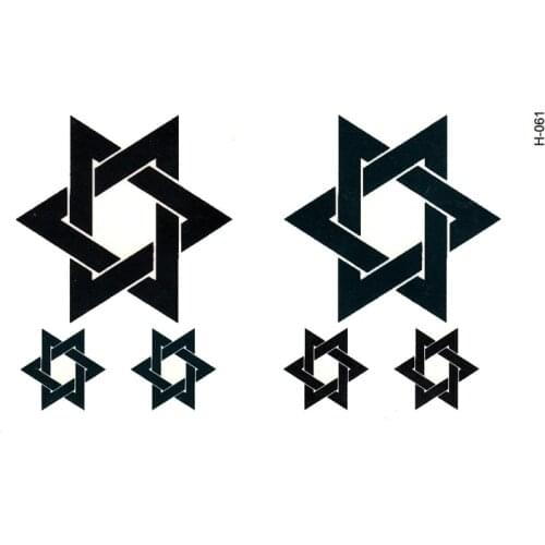 Hexagram Waterproof temporary tattoo sticker pokemon tatouage temporaire harajuku sleeve tatoo tatuajes temporales for man women
