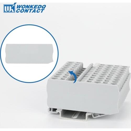 D-ST4-TWIN End Cover ST and PT Series Din Rail Terminal Blocks End Cover plate