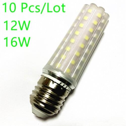 10 Pcs/Lot 12W 16W 220V/AC Light Bulb E14 E27 LED Double Color Lamp SMD Corn Bulb Light Bulb Corn Light chandelier warm white