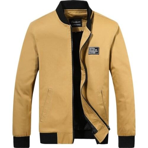 2020 Men Jacket Casual Cotton Washed Retro College Baseball Workwear Business Black Vintage Coat Male Spring Autumn Jacket Men