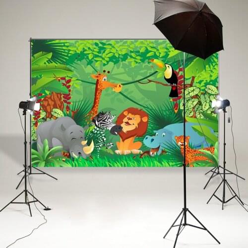 BEIPOTO Photo background photography studio Safari party Jungle animal forest kid child birthday backdrop baby showerposter B840