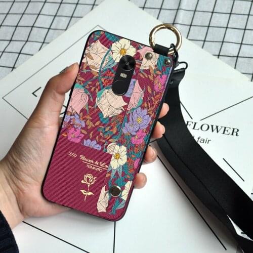 Flower Wrist Strap TPU Case For Xiaomi Redmi Note 3 Pro Lanyard Holder Funda Cover For Xiaomi Redmi Note 4 4X Global Version