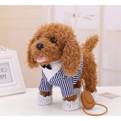 Children Holiday Birthday Gifts Action Figure Electronic Pets Robot Dog toys Bark Stand Walk Teddy Dogs Brinquedos Plsuh dog