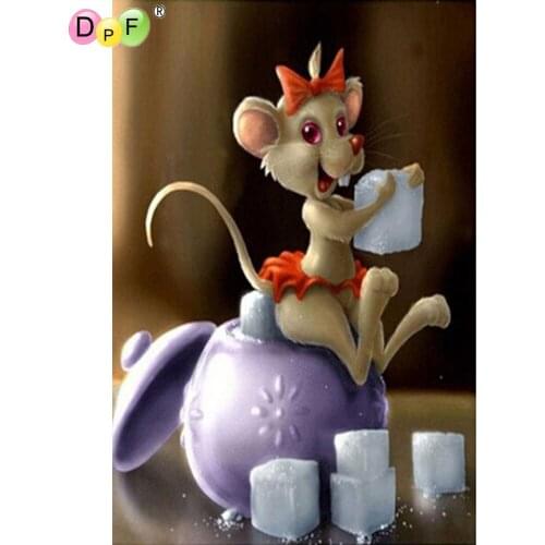 DPF DIYlittle mouse 5D home decor painting wall mosaic full square diamond painting cross stitch diamond embroidery crafts Kits