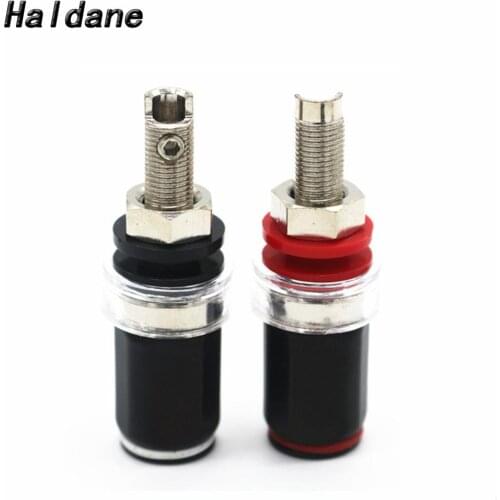 Haldane 4pcs HIFI Audio Speaker Copper Socket Connector Amplifier Terminal Banana Plug Socket Connector Binding Post