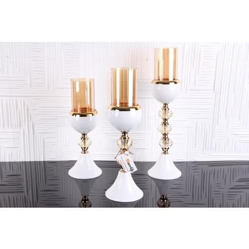 Marrlife Crystal Cubic Zirconia Ball Candlestick Set