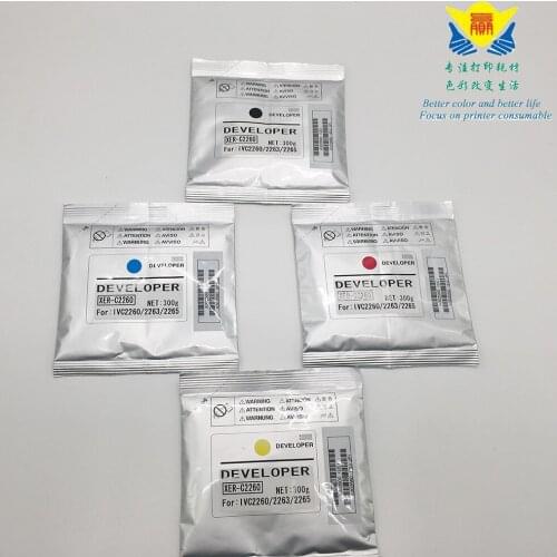JIANYINGCHEN Compatible color Developer powder for Xeroxs DC-IV C2260 C2263 C2265 laser printer copier (4bags/lot) 300g per bag