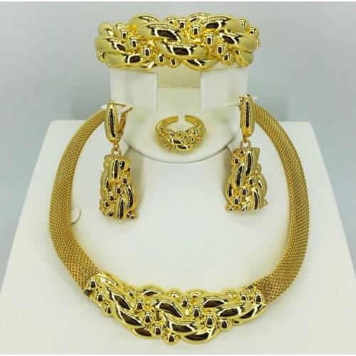 Summer dresses for women gold necklace earrings collection fashion Nigeria wedding African pearl jewelry collection Italian wome