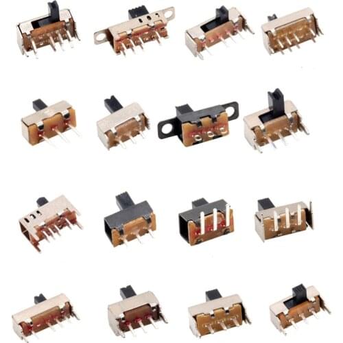 20pcs SS 12F15 Slide Switch Slide Gear Fluctuation Band 2/3 File Single Double Horizontal Mini Horizontal Power Supply
