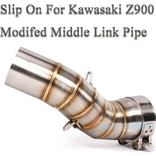 Slip On For Kawasaki Z900 Ninja900 Motorcycle Exhaust Modified Motorbike Middle Pipe Connector Link Pipe Without 51mm Muffler