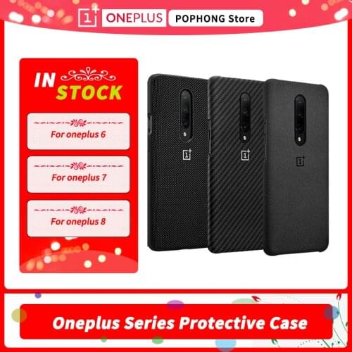 Original Oneplus 7 7 Pro 7T Protective Case Personal Aramid fiber Sandstone Black All inclusive Aramid fiber Nylon Back Cover