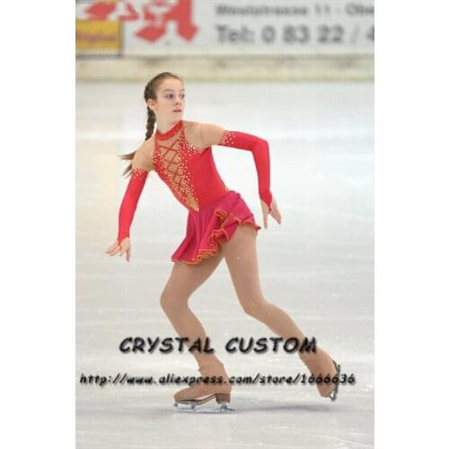Custom Girls Figure Skating Competition Dresses Graceful New Brand Ice Figure Skating Dresses Children DR3760