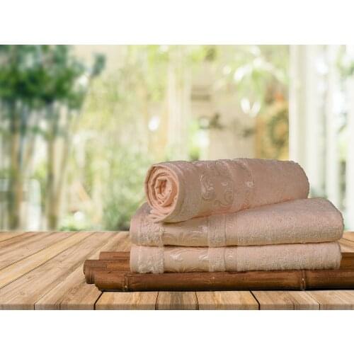 Bamboo & Turkish Cotton 3 Pcs 70x140 BathTowels, Bamboo Towels, Organic, Natural, Luxury, Odor Resistant, Highly Absorbent