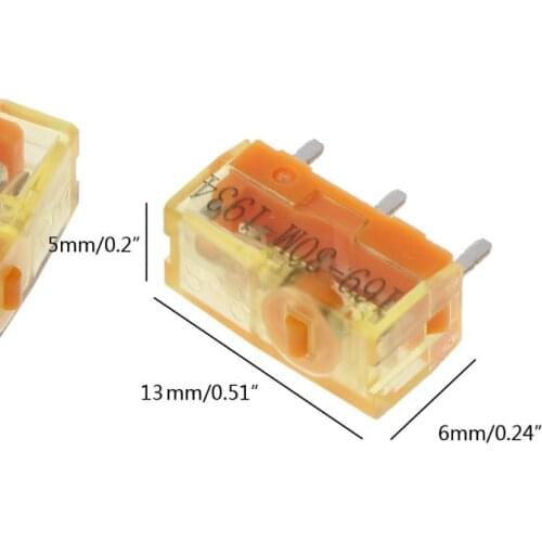 2Pc TTC Dustproof Gold Mouse Micro Switch Micro Button Gold Contactor 30 Million 2Pcs/pack TTC Dustproof Gold Mouse Micro Switch