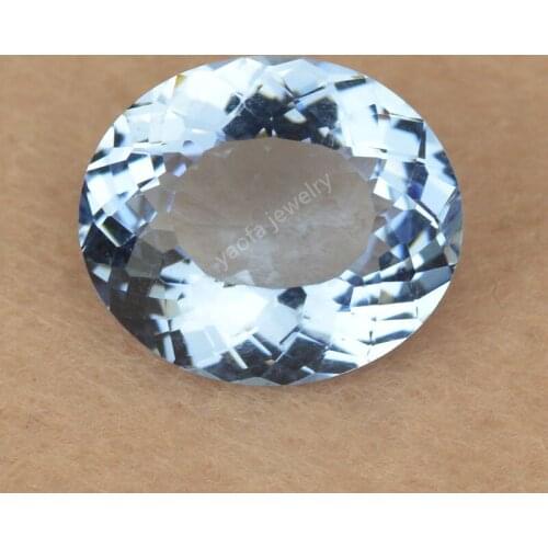 Sale 12x14mm Light Blue Color Glass Oval Shape Synthetic Gems Loose Multi Page Cut Glass Stone For Jewelry