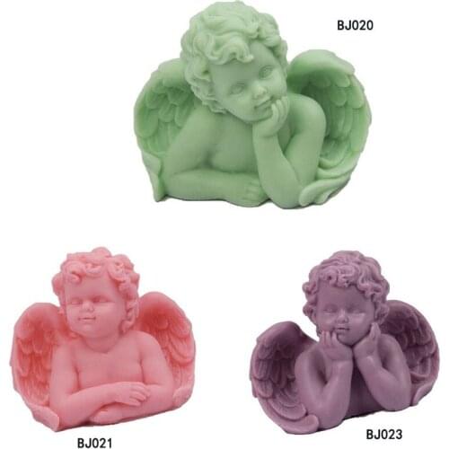 Cute Little Boy Candle Mold Angel Shape Silicone Mold DIY Handmade Candle Making Candle Making Supplies Candle Making Molds