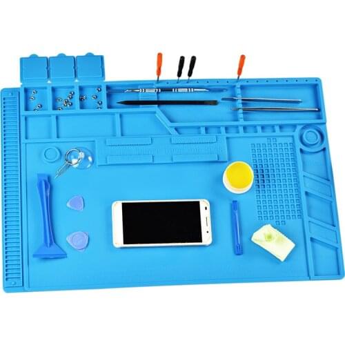 S-170 480x318mm Silicone Pad Desk Work Mat Heat Insulation Maintenance Platform For BGA PCB Soldering Repair Playform Tool