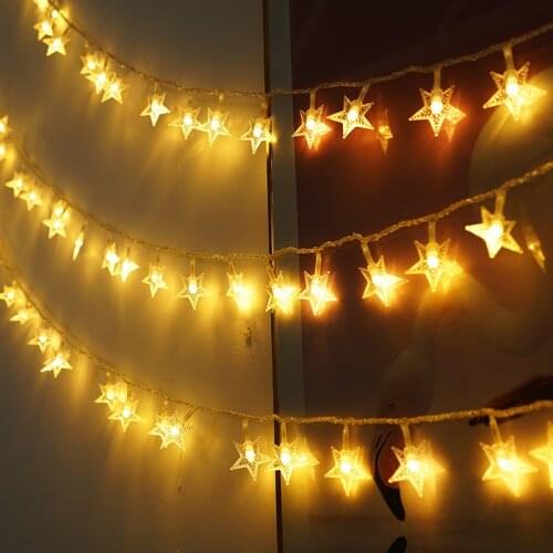 10/20/40/80 LEDs USB Fairy Garland String light LED Star String Lamp Battery Operated Holiday Christmas Party Wedding Decoration