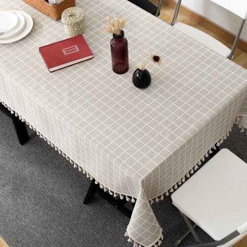 Modern Square Coffee Table Clothes Cloths Cloth Waterproof Cover Plain Color Tablecloth Rectangular Tablecloth Gabe Tablecloths