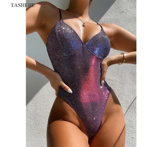 TASHEHE Shiny Swimwear