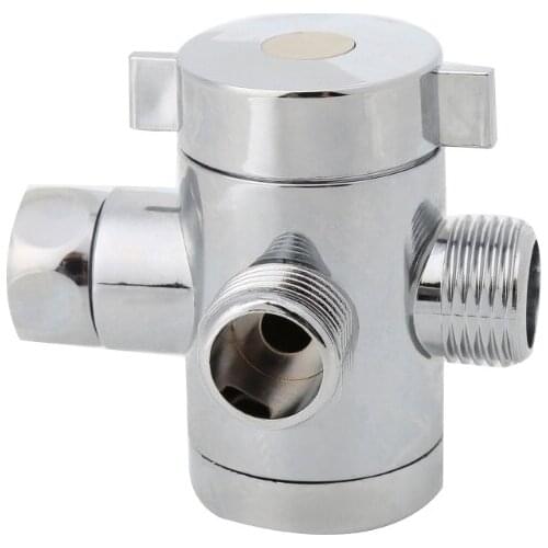 HNGCHOIGE G1/2 " Bathroom Three Way T Adapter Tee Connector Valve For Toilet Bidet Shower Head Diverter Valve Shower Head Shunt