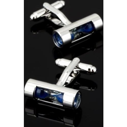 High quality mens fashion boutique gifts brand Cufflinks Jewelry Blue hourglass, 3 pairs of wholesale sales