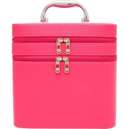 2020 Korean Women Make Up Bag with Compartment large capacity Makeup Toiletry Portable Cosmetic Bags Double layer Sac Cosmetique