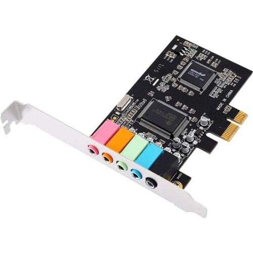 AXYB PCIe Sound Card 5.1 Internal Sound Card 3D Stereo PCI-e Card 32/64 Bit PCI Express PC Sound Card CMI8738 Chip