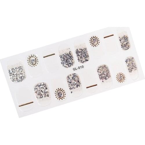 16 Tips/Sheet Patterned Nails With Creative Nail Polish Nail Art Stickers 2020 Temporary Tattoos Kids Full Cover Nail Stickers