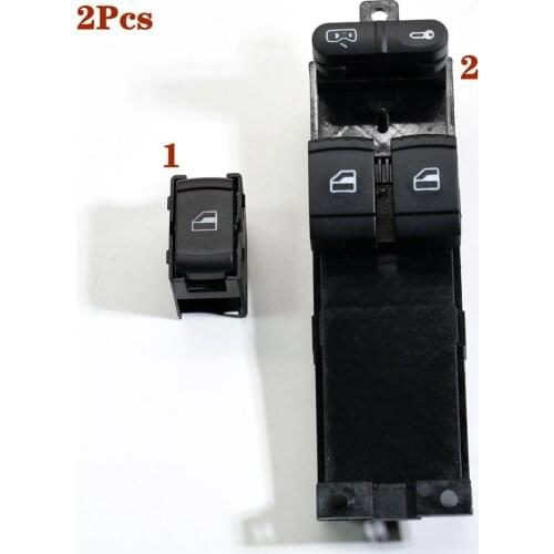 1J3959857 1J3 959 857 3B0959855B Master Power Window Switch 2-Door fit Golf MK4 Skoda Fabia Octavia Seat