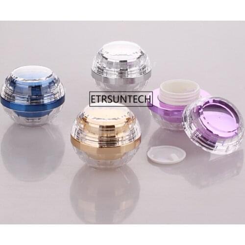 200pcs 5/10/15/30/50g pherical Acrylic Cream Bottle Ball Type Cream Jar Manufacturers Selling Cosmetic Pot F3677