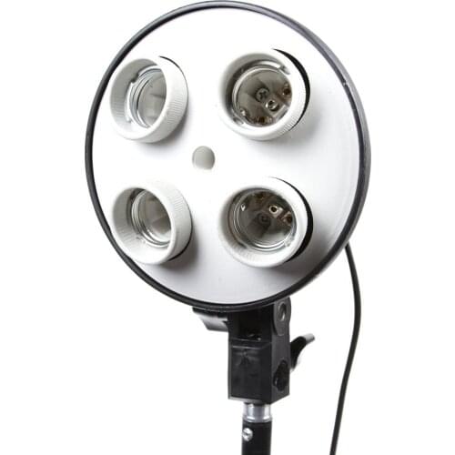 4 in 1 E27 Light Lamp Bulb Head Bracket Umbrella Holder For Photo Studio Softbox