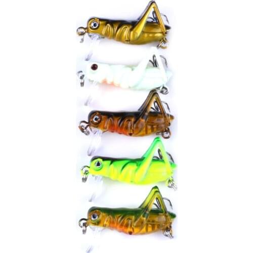 5pcs Locust Fishing Lures 3.5cm 3g Insect Baits Isca Artificial Wobblers Crankbaits Hard Fishing Baits Pesca Fishing Tackles