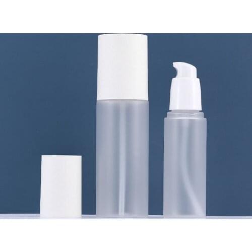 50ML clear frosted PET Lotion pump Bottles,Empty Plastic Travel Portable Cosmetic Bottle Skin Care Emulsion/Foundation Bottle