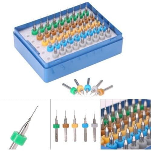 50Pcs/Set New Tungsten Steel HSS Carbide Micro PCB Drill Bits 0.25mm to 0.45mm Q1I0