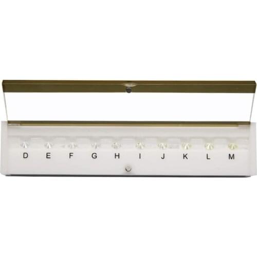Diamond Color Grade Zircon Master Grade Set Professional Diamond Tester Box