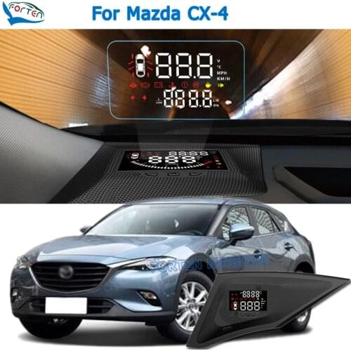 Car Electronic HUD Head Up Display Speedometer Projector For Mazda CX-4 CX4 Safe Driving Screen Airborne computer