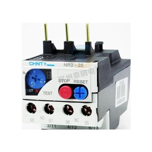 Free shipping 1PC high quality CHNT NR2-25/Z Thermal overload relay CJX2 0.1-0.16A/0.63-1A/1-1.6A/1.25-2A Thermal Relay