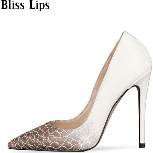 Brand Shoes Woman High Heels Pumps Gradient High Heels Women Shoes High Heels Office Shoes Wedding Shoes Pump Big size 34-46
