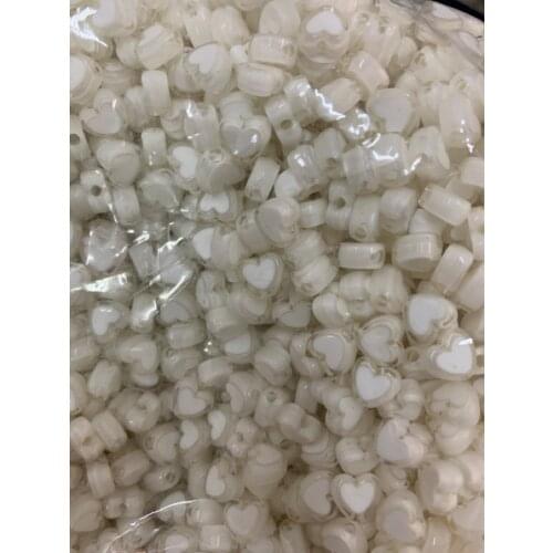CHONGAI 100Pcs Acrylic Heart Beads For Jewelry Making Fit Women Bracelet & Bangle DIY Jewelry Perlas