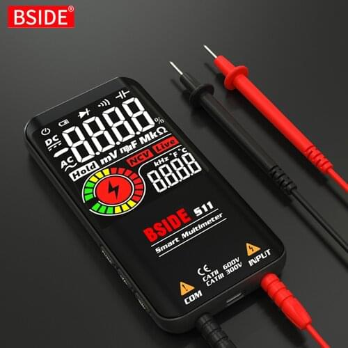 BSIDE S10/11 Digital Multimeter 9999counts Smart DC AC Voltage Capacitor Ohm Diode NCV Hz Tester DMM with rechargeable battery