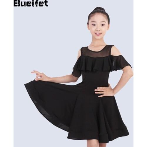 Childrens Latin Dance Dress Modern Waltz/tango Cha Cha Costumes Girls Professional Competition Kids Practice Dance Costume
