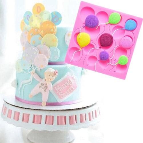 DIY 3D Silicone Balloons Cake Fondant Mould Sugarcraft Chocolate Decor Mold DIY Molud