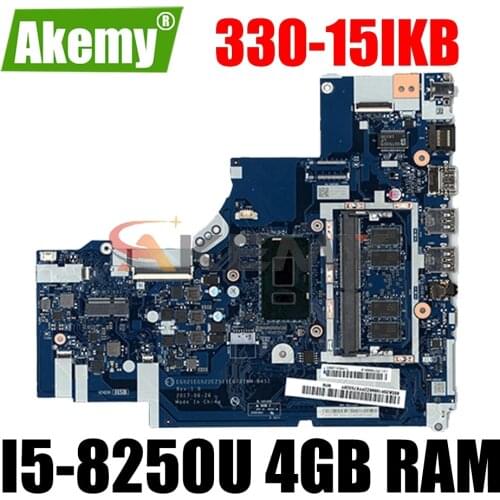 For Lenovo Ideapad 330-15IKB 330-17IKB Laptop Motherboard NM-B451 Main Board With SR3LA I5-8250U CPU RAM-4GB 100% Fully Tested